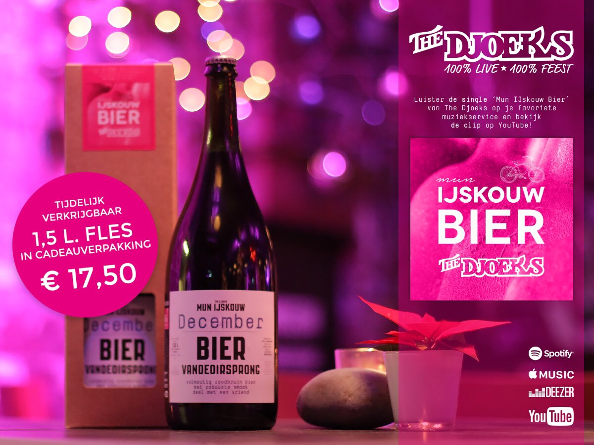 Nu tijdelijk verkrijgbaar: 'The Djoeks Mun IJskouw December Bier Vandeoirsprong'. Proeven? goo.gl/x5dG4L
#deelmeteenvriend