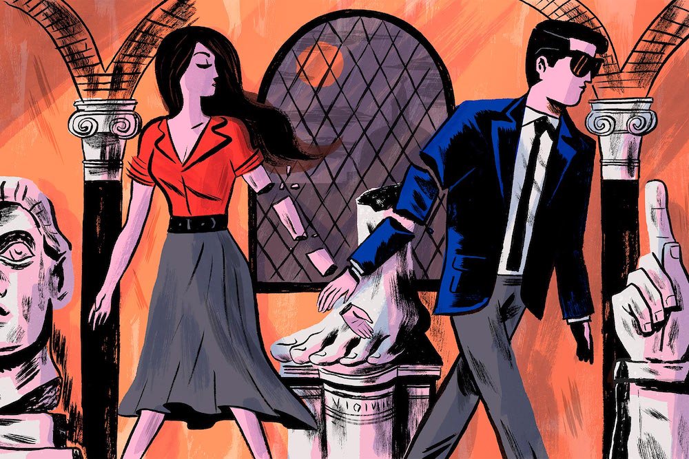 InShadesMag's tweet image. Two people go on a holiday as lovers but leave as strangers in @ChristinaKoning's Roman Holiday: bit.ly/InShadesMag Art by Mike Reddy.