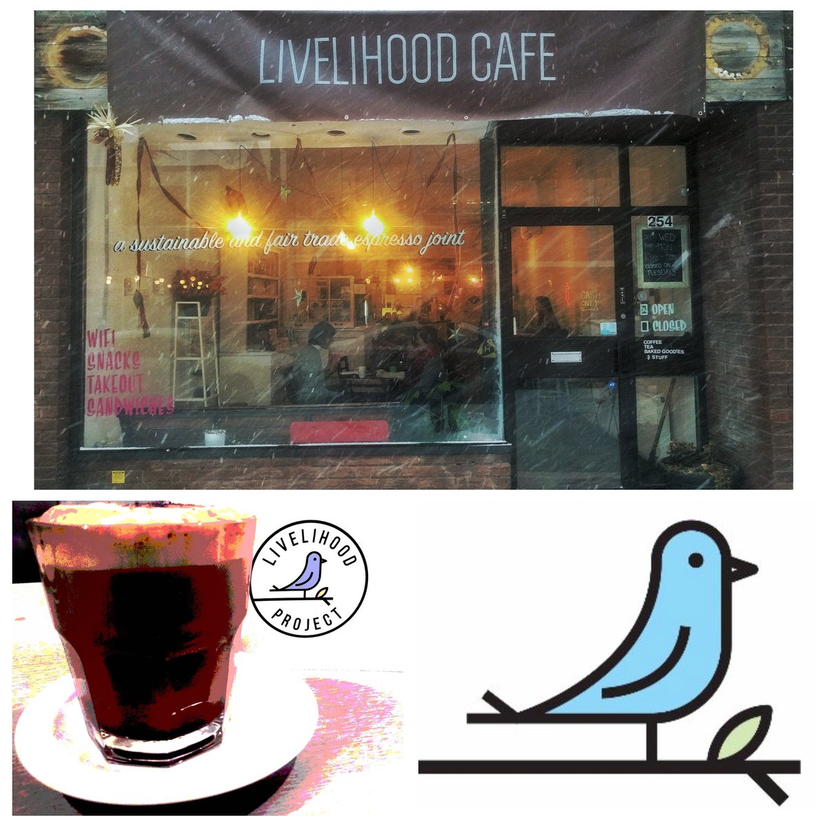 LivelihoodCAN's tweet image. Winter is here #Toronto.
☃️
Step out of the cold &amp;amp; join us for a #ChocolateMintMocha!
☕
#LivelihoodProject
#LivelihoodCAN
#KensingtonMarket