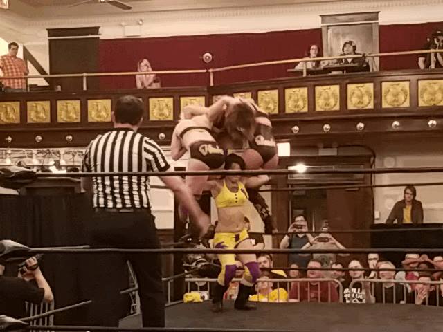 JIrwinNXTFan's tweet photo. #tbt #KimberBombs @Kimber_Lee90 & @AllieImpact vs #SlapHappy @HeidiLovelace & @Evie_NZ https://t.co/utAkQ8lAqr