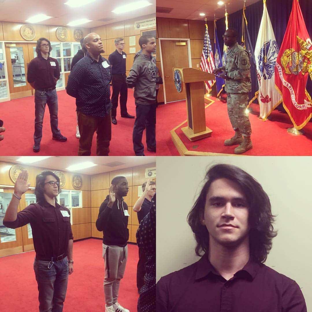 jianpano's tweet photo. Poolee Voicu took the enlistment oath in Fort Hamilton. #ALPHA #futuremarine https://t.co/YXeJasy4r2