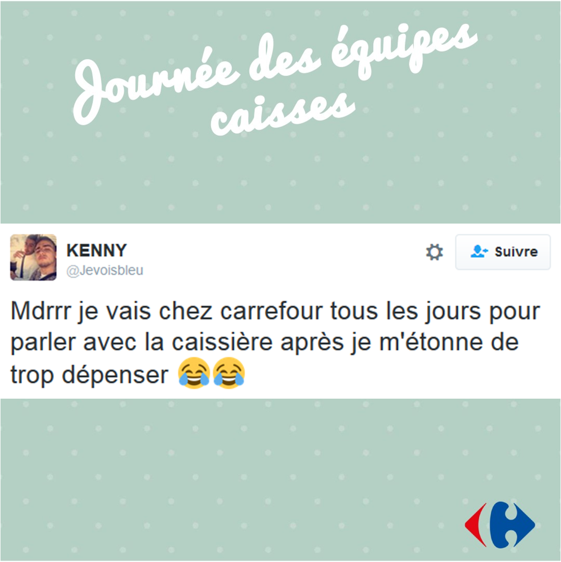 CarrefourFrance's tweet photo. Demain, on célèbre les équipes Caisses ! Pensez à leur dire un mot gentil si vous passez en magasin 😘 https://t.co/xD1yWACujw