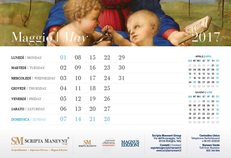 scriptamaneant's tweet image. Un'anteprima del nuovo #calendario #ScriptaManeant per il #2017.
Come sempre l'#Arte è la protagonista. #capodanno2017 #libri #luxury