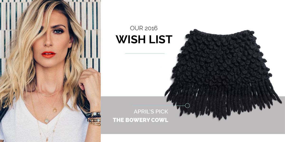 TheThirdPiece's tweet image. Love that @AprilSoderstrom is wishing for our Bowery cowl! &apos;I want to warm up my leather jackets in this cold&apos;: bit.ly/aprilwishdec16