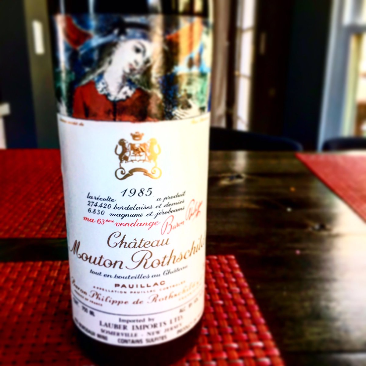 millennialwine_'s tweet photo. A beautiful piece of history. We love drinking hold #bourdeaux to see how time has treated it. #cabernet #mouton https://t.co/q0vb7ccgl8