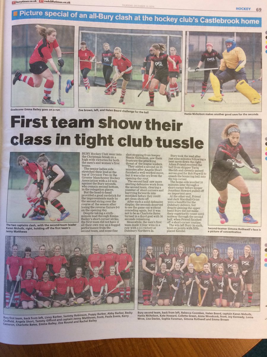 Bury Hockey Club Twitter