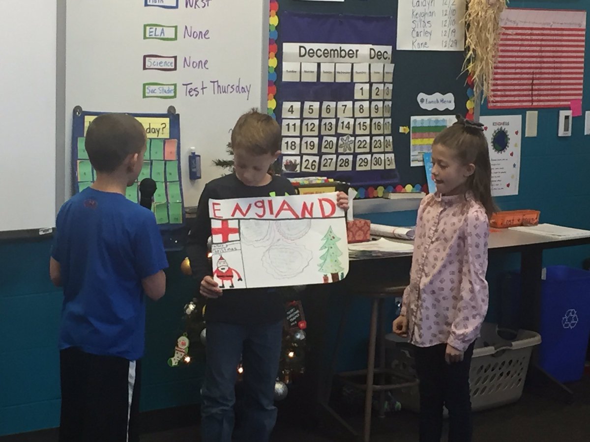 OtsegoGrade3's tweet photo. How do other countries celebrate the holidays? Our students taught us! #mrsluidhardt #mrsseeger #OtsegoKnights #OESBest https://t.co/wgUvyGhlok
