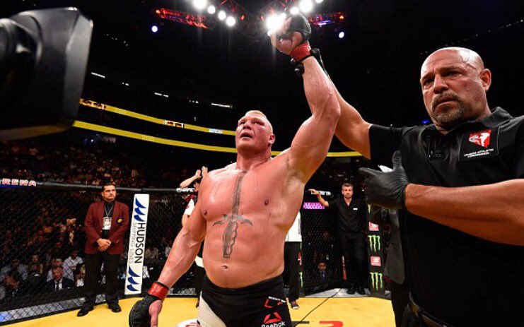 BelfastBasedMMA's tweet photo. Brock Lesnar suspended for 1 year, and fined $250k after failing drug test after UFC200 and his win overturned to a no contest! #BBMMA #UFC https://t.co/d2g0g6KbHw