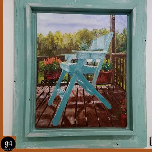 Gallery4Fargo's tweet photo. Soaking in the #sun Doug #Stuckle's "The #Wooden #Chair." On display & additional #artwork from 12 regional artists. https://t.co/zx89YUuEAX https://t.co/26dNFCKLMe