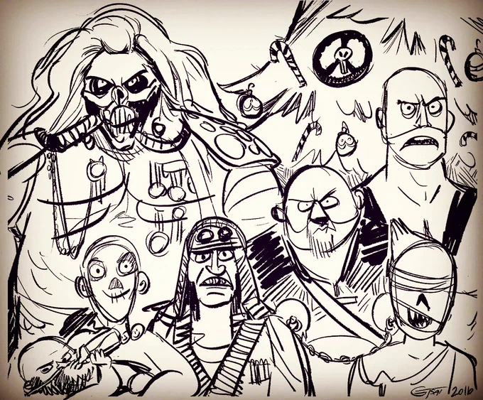 Awkward Immortan family Christmas photos... #MadMax #FuryRoad #ImmortanJoe #Nux #DoofWarrior #awkwardfamilyphotos 