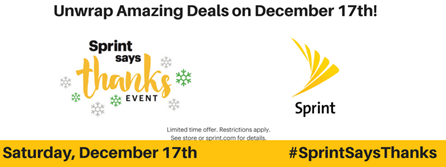 JohntheMillan's tweet photo. Get stocking stuffer savings from Sprint on December 17! #SprintSaysThanks https://t.co/GP4fVEyZed https://t.co/4X65Elfqon