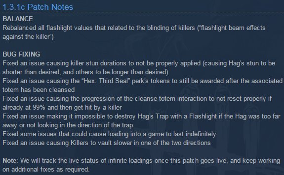 GarukuBluemoon's tweet photo. Dead by Daylight got more fixes and the Hag shouldn't be broken anymore! :D https://t.co/1k9PFIpLLU