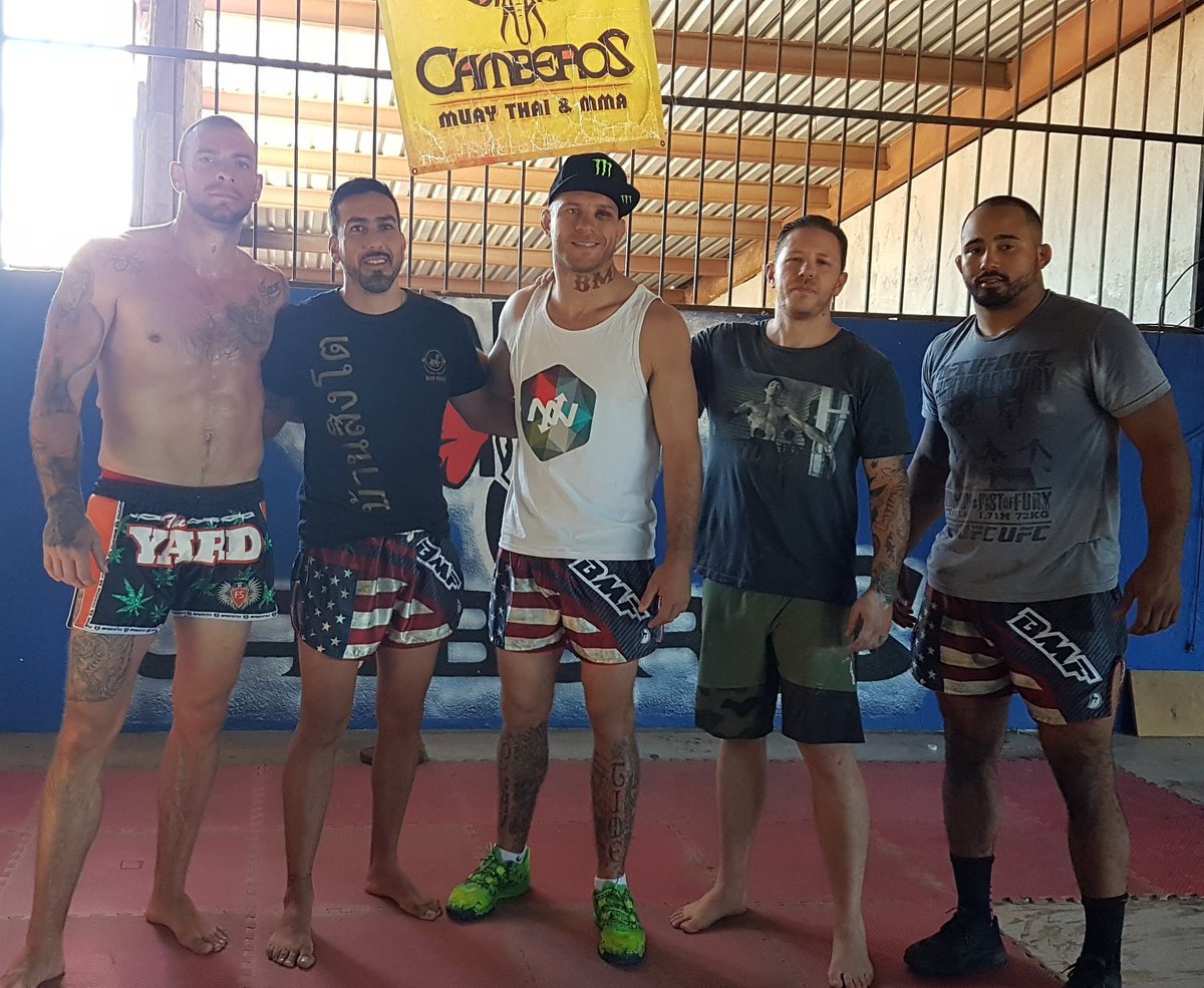 Good day <a href="/Cowboycerrone/">Cowboy Cerrone</a> <a href="/SixGunGibson/">Brandon Gibson</a> <a href="/JoeSchilling187/">Joe Schilling</a> <a href="/camberos_pedro/">Pedro Camberos</a> @ThayGymCamberos <a href="/jonavinwebb/">Jonavin Webb</a>  #cabosanluca