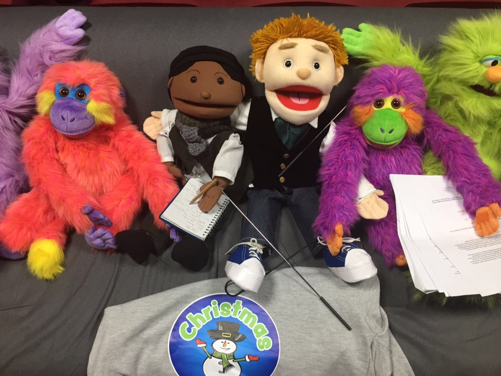 xmasforkids's tweet image. BLOG!!! Read about our Rehearsal Antics here sueappleby1.wordpress.com #puppetpower #C4K2016
