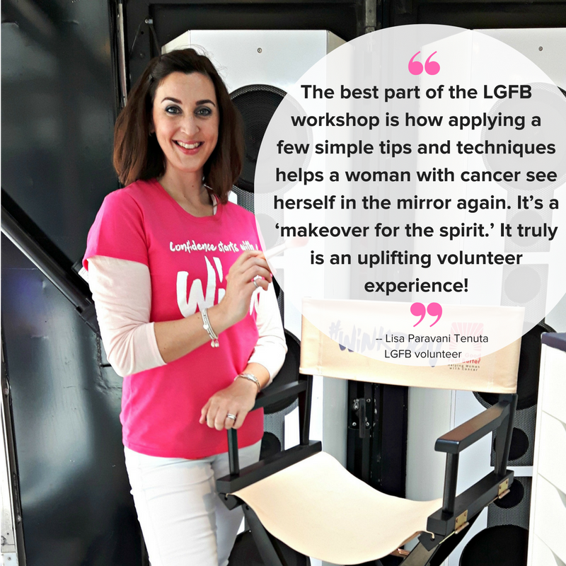 LGFBCanada's tweet photo. You can help a woman with #cancer feel like herself again by volunteering for us. Here's why @LParavaniTenuta loves #giving back as a #mua: https://t.co/ziPkBDzi1U