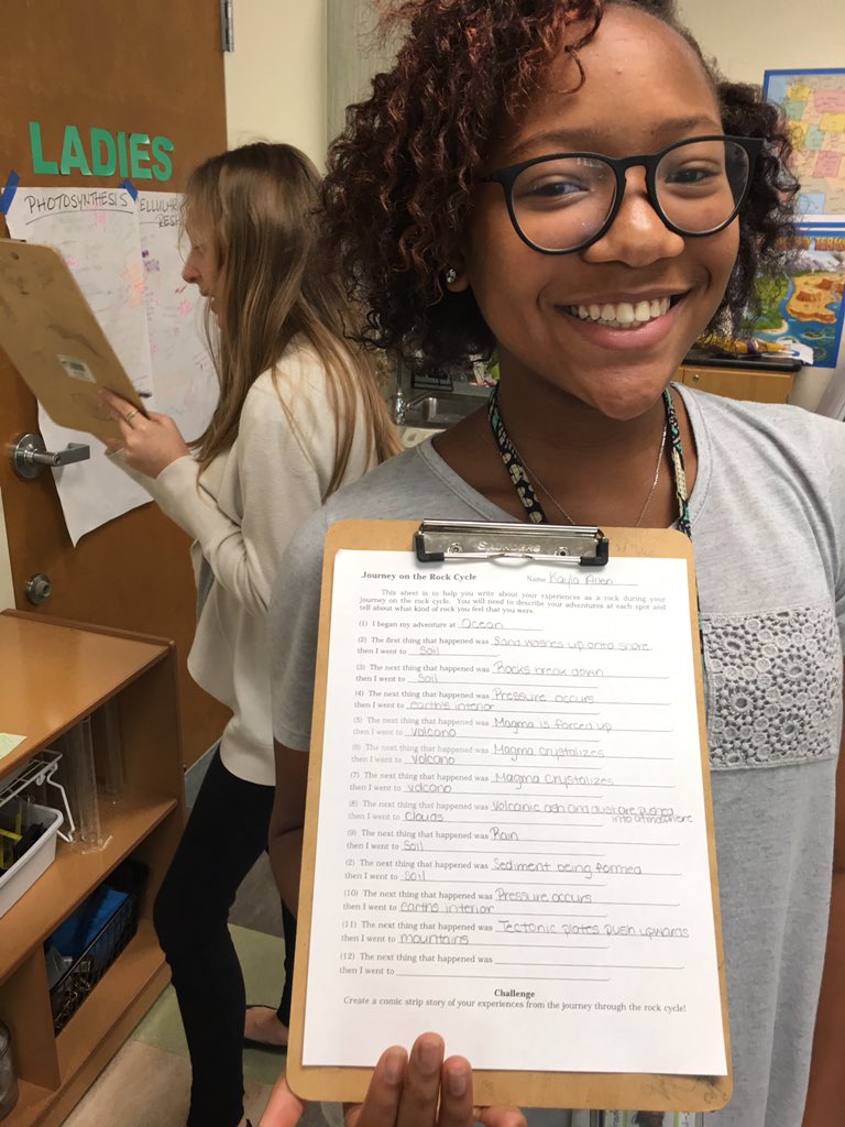 MrsQuadagnoTCS's tweet photo. Rock Cycle Game...what is your journey? #7thScience #TCSscience #TCSMiddle https://t.co/DHsGhEHwVU