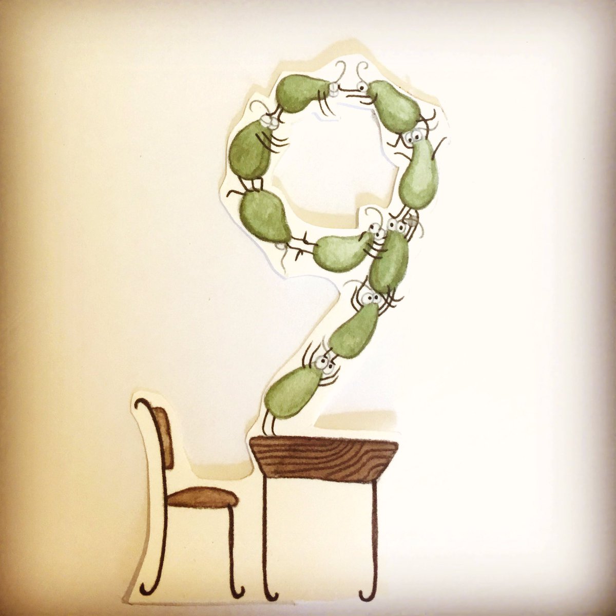 AuraParker's tweet image. Nine aphids for nine days until Christmas. Eeeeyikes! #illustration #bugbook