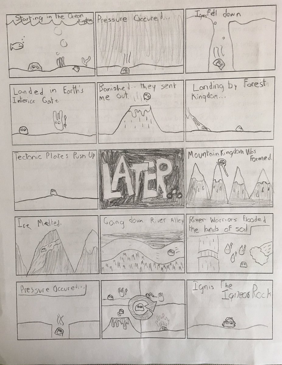 MrsQuadagnoTCS's tweet photo. When you ask them to make a rock cycle comic strip...#7thScience #TCSscience #TCSMiddle https://t.co/XKTOxI1tUu