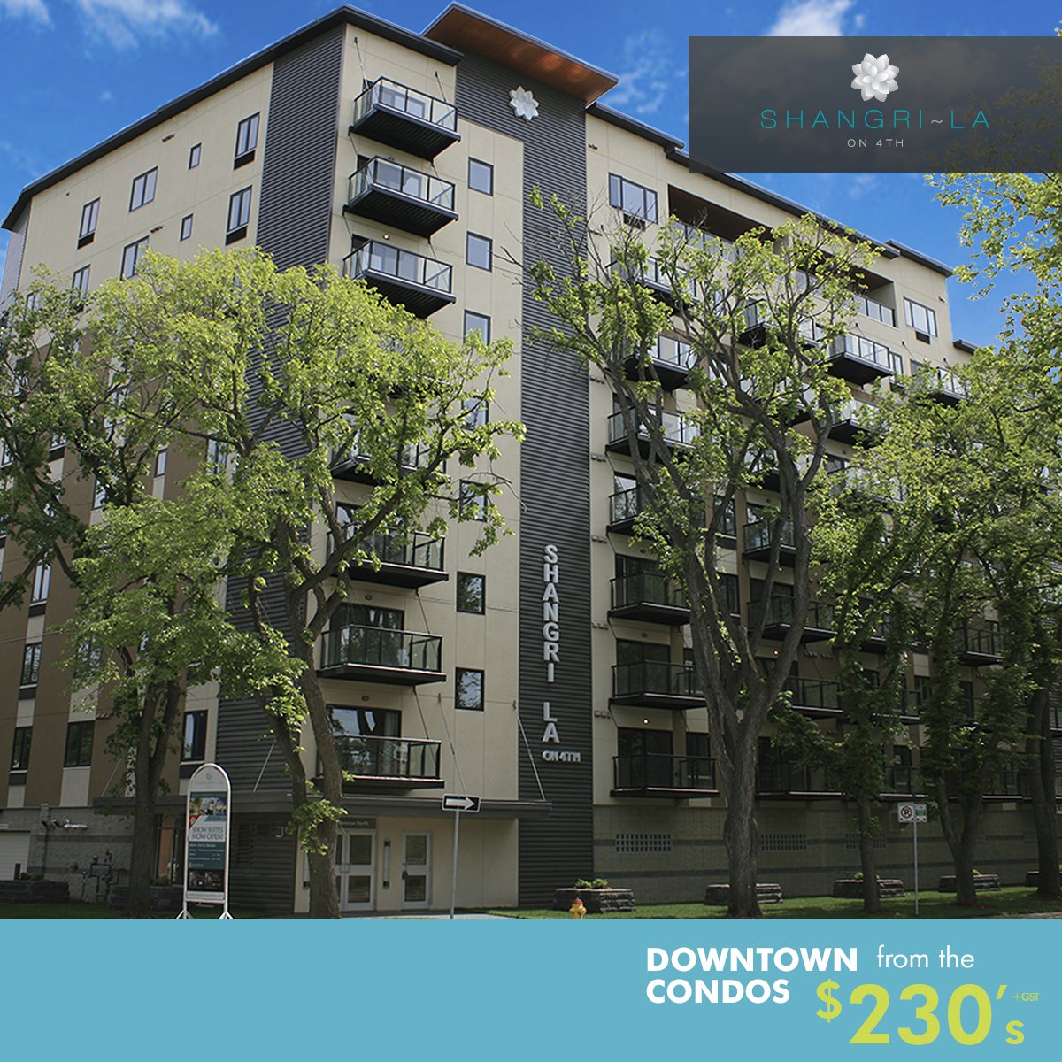 NorthPrairieDev's tweet image. Beautiful brand new condos right downtown start in just the $230's and are 75% SOLD OUT! Learn more here shangrilaon4th.com!