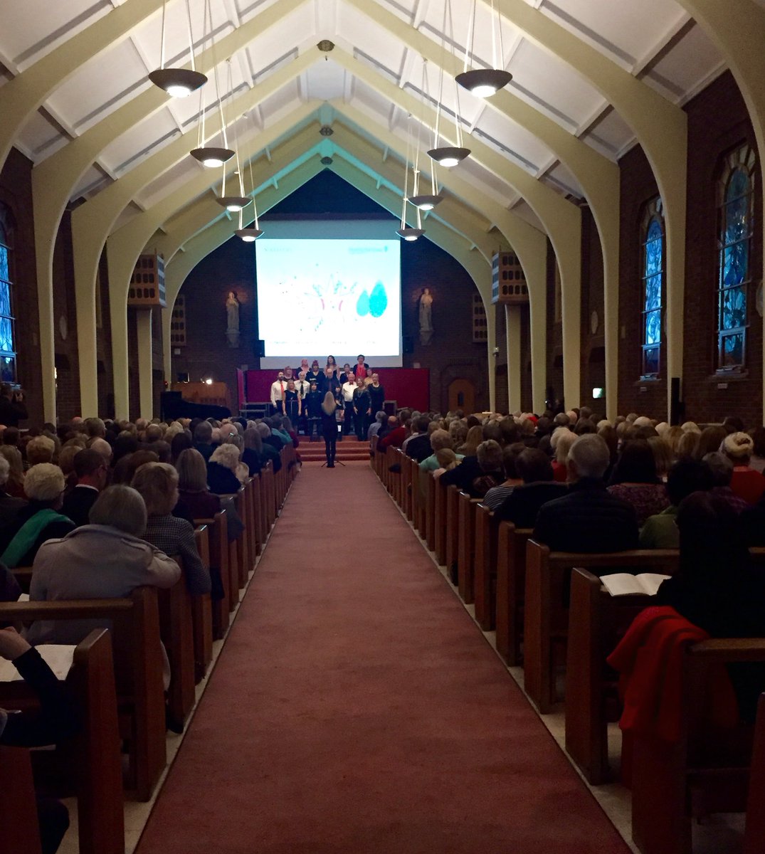 The <a href="/SSChospices/">Shooting Star Children's Hospices</a> family choir entertaining a sell out crowd at the stunning St George's School Chapel