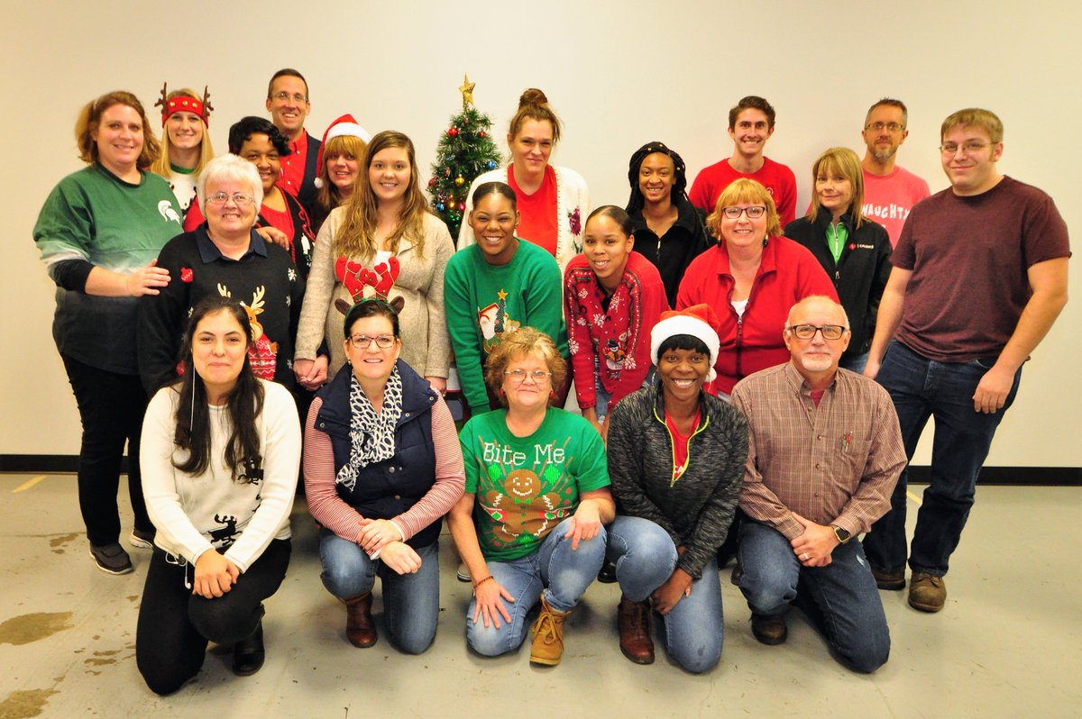 CalienteLLC's tweet image. We didn't forget to wear our ugly Christmas sweaters today! Best Christmas party ever!!