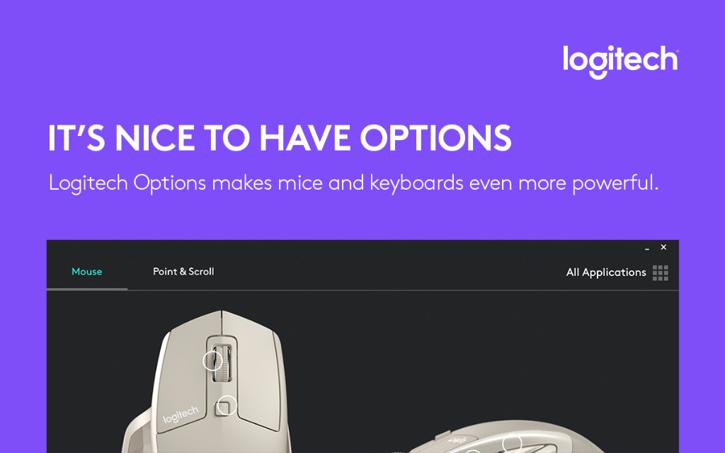 Logitech's tweet image. #LogitechOptions gives you, well... more options. Your 🖱 or ⌨ just got even more powerful 💪logt.ly/60178KSAl