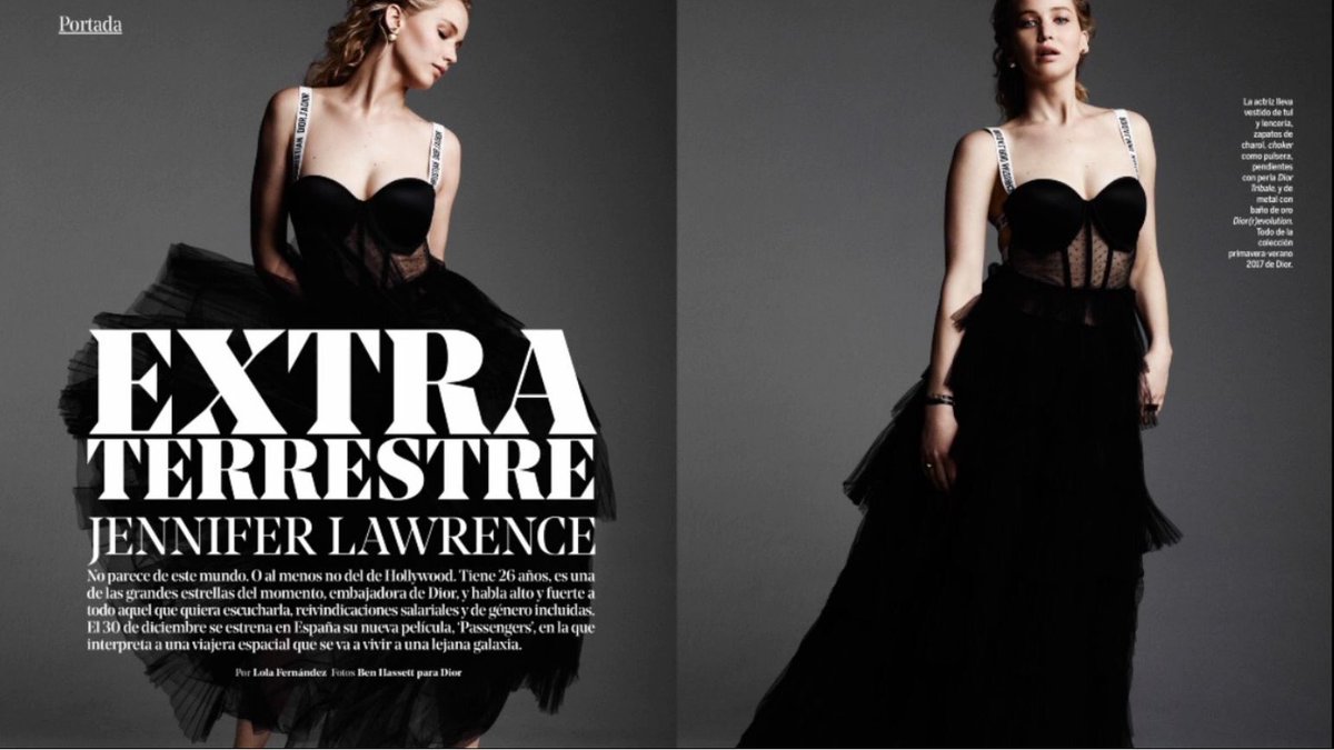 Jennifer Lawrence photographed for Dior featured in Yo Dona magazine (via <a href="/j_lawperfection/">j_lawperfection</a> )