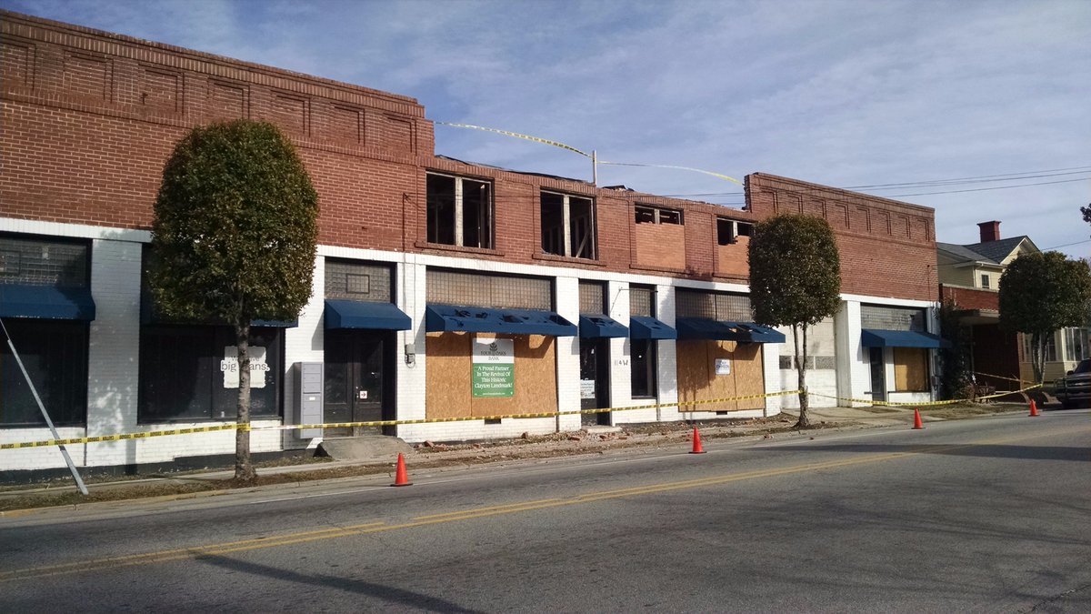 PaperCoProject's tweet photo. Let there be light! We're opening up the original windows at the #papercoproject &amp; enjoying the new view! @TownofClayton @DwtnClaytonNC https://t.co/coEwMJ3fDT