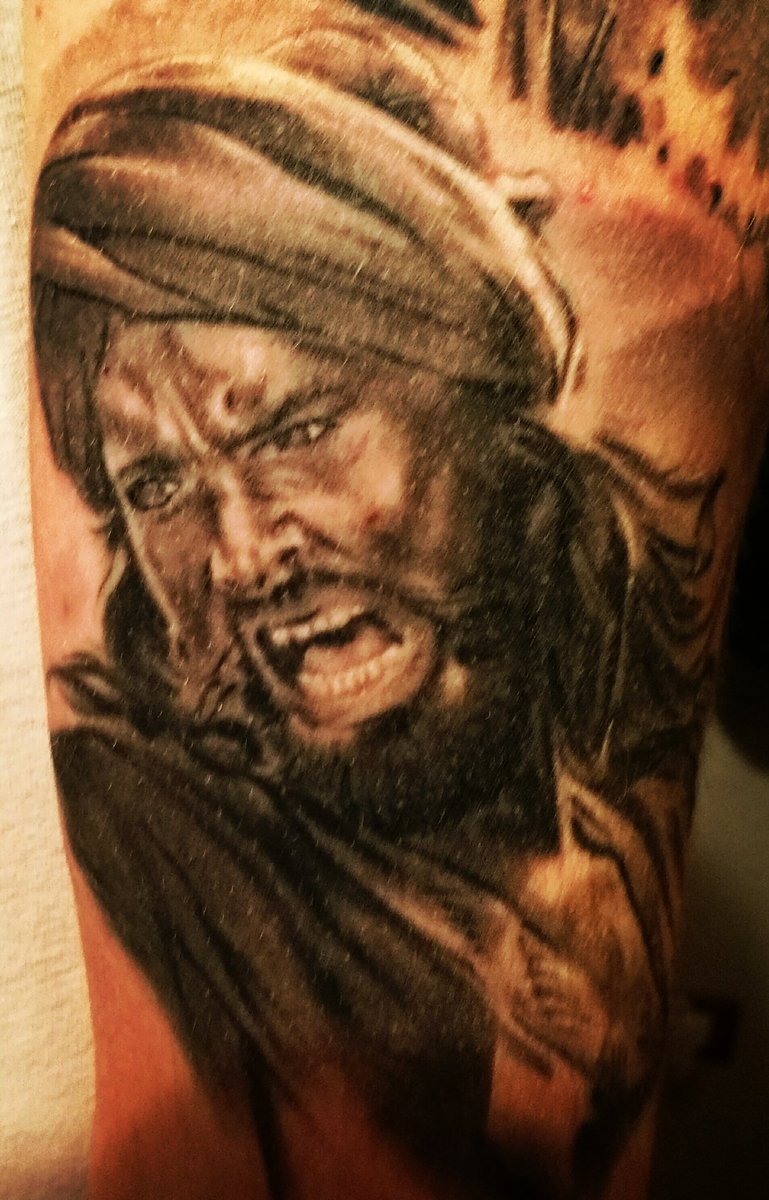 My masterpiece Sandokan tattoo... Featuring @iKabirBedi, image size:769x1200