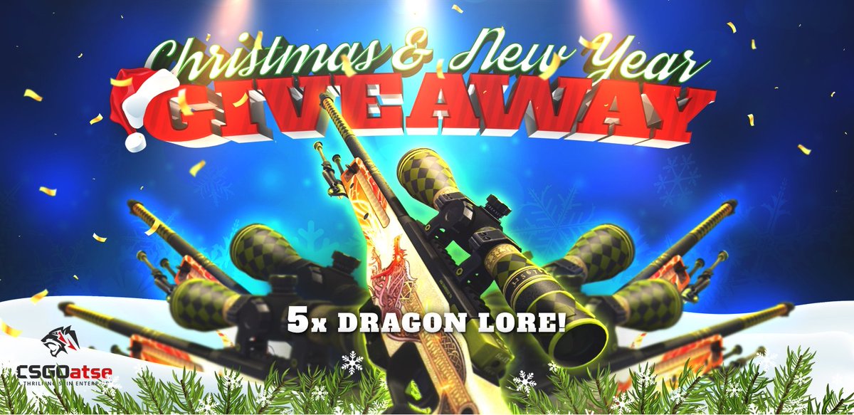 CSGOatsecom's tweet image. 5 x Dragon Lore in our awesome Christmas &amp;amp; New year giveaway!! This is big news and we wouldn't want any atselovers to miss it! RT + follow!