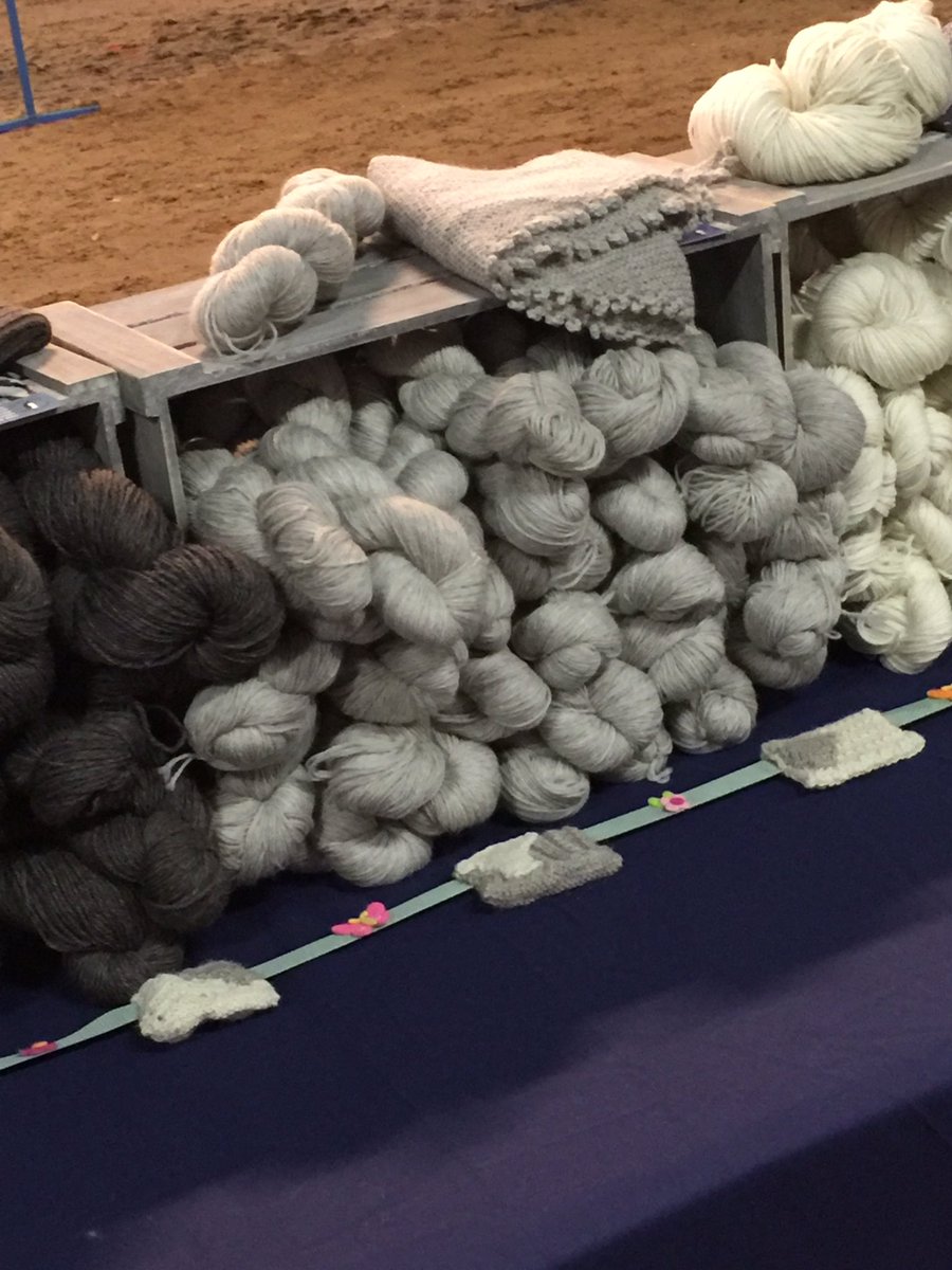 Wooltops's tweet photo. All set up ready for showtime ! #yarns #wool #knitting #weaving https://t.co/sYBNLDxYCT