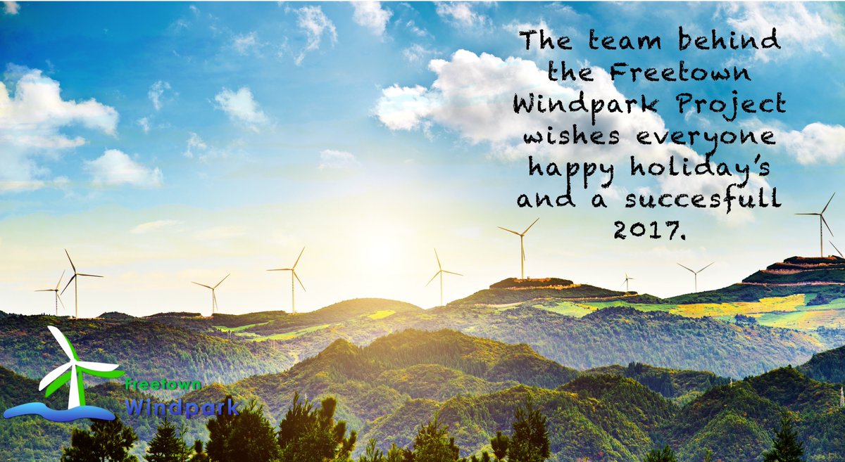 FTWPProject's tweet image. Freetown Windpark @FTWPProject wishes everyone happy holidays and the best in 2017. #windmeasurement #RMAH #SierraLeone
