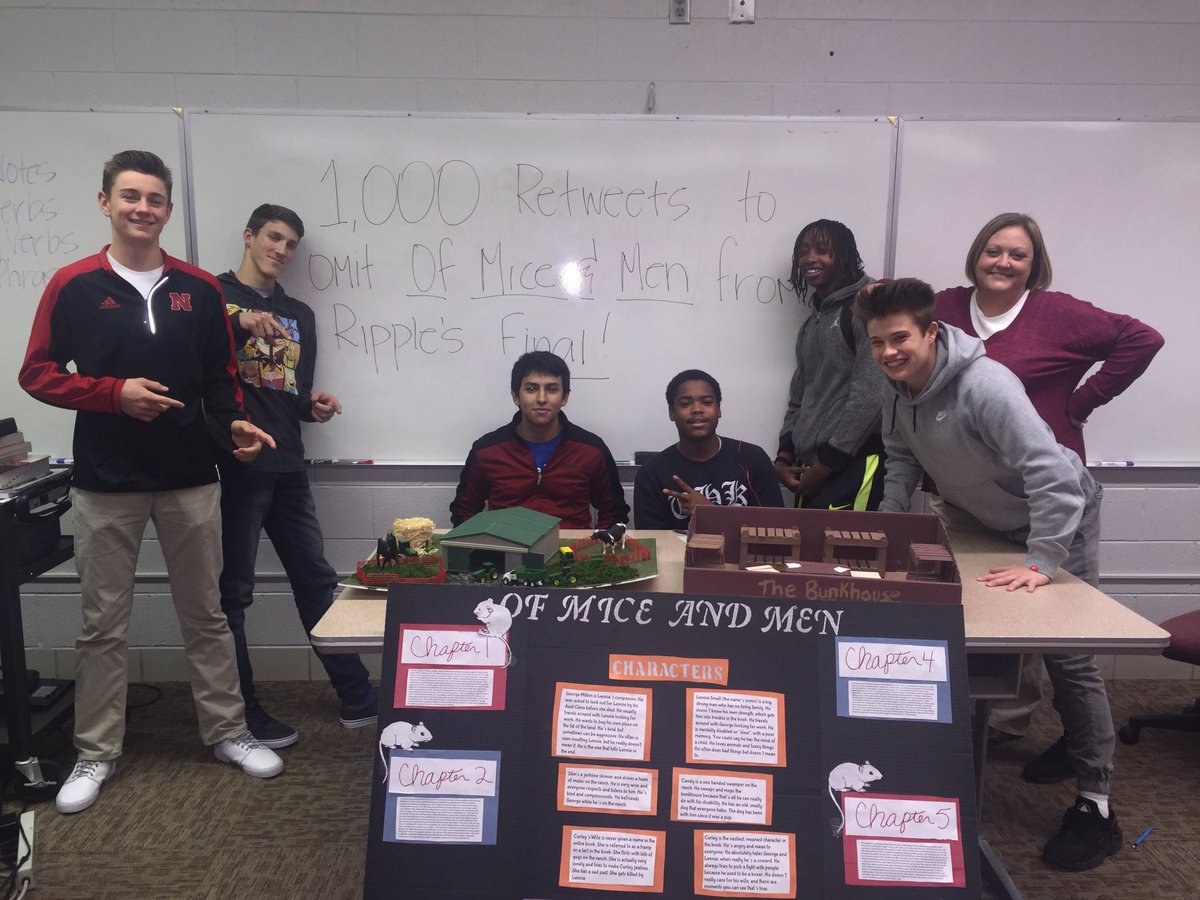 RippleTonja's tweet photo. 1K retweets by midnight Monday to get my sophomores out of the Of Mice and Men section of my Final. https://t.co/qliiuQKcin