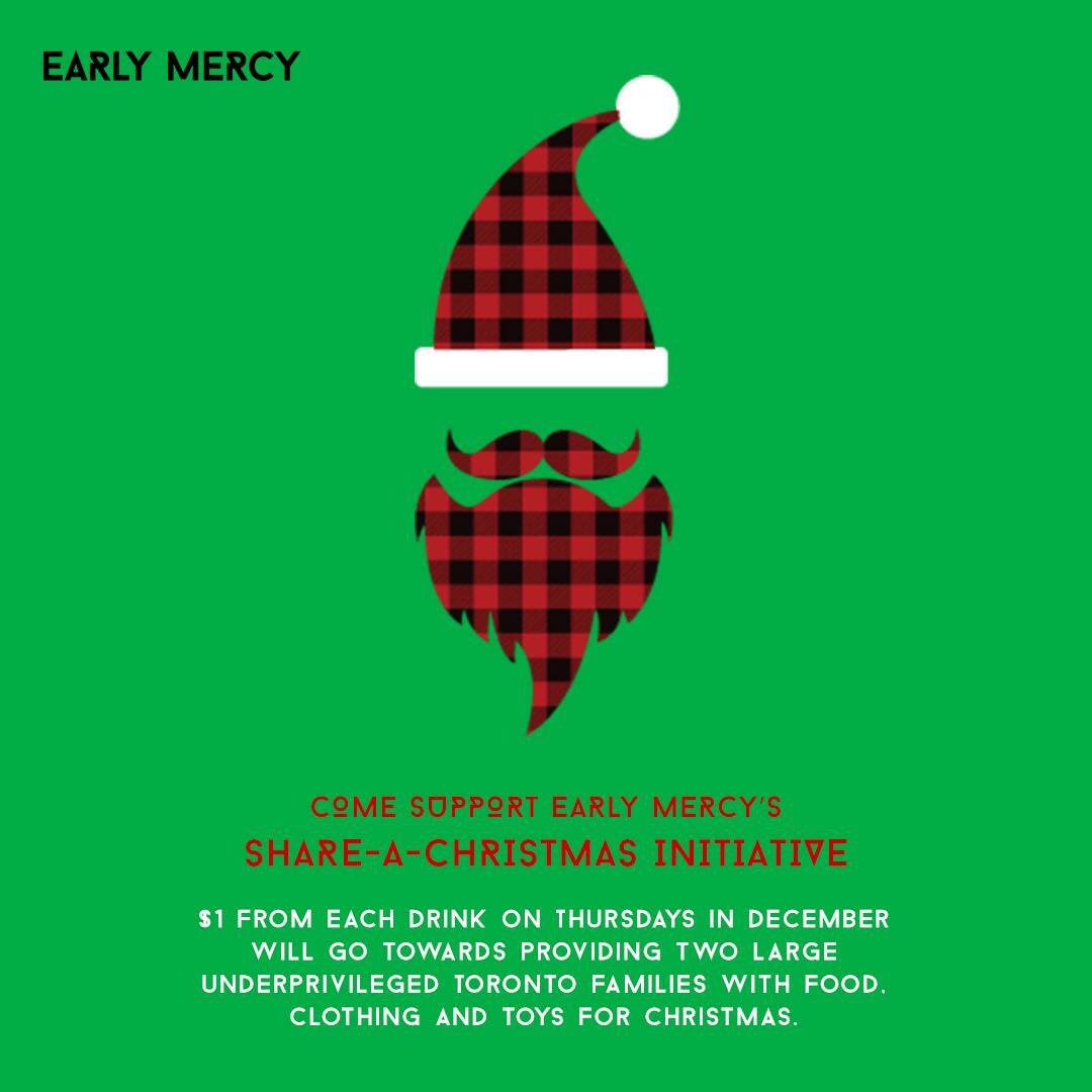 EarlyMercyTO's tweet image. No cover tonight - $5 Heineken &amp;amp; Tequila. Swing by and support our Share-A-Christmas initiative! #feelingfestive #EarlyMercy