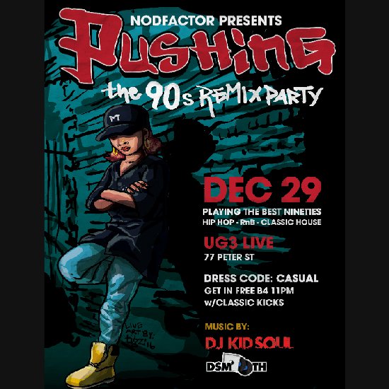 Nod_Factor's tweet photo. #90sremixparty Dec.29th @UG3Live @DJKIDSOUL7 https://t.co/lV8xtABd13