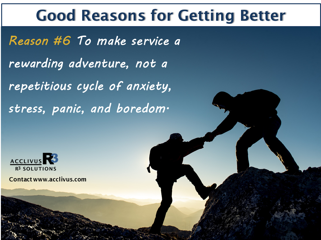 Acclivus's tweet photo. Reason # 6 of Good Reasons for Getting Better in a Service Role — Contact https://t.co/Wgc8C9ODVF! #consultativeservice #serviceskills https://t.co/d2XX2G4nMM