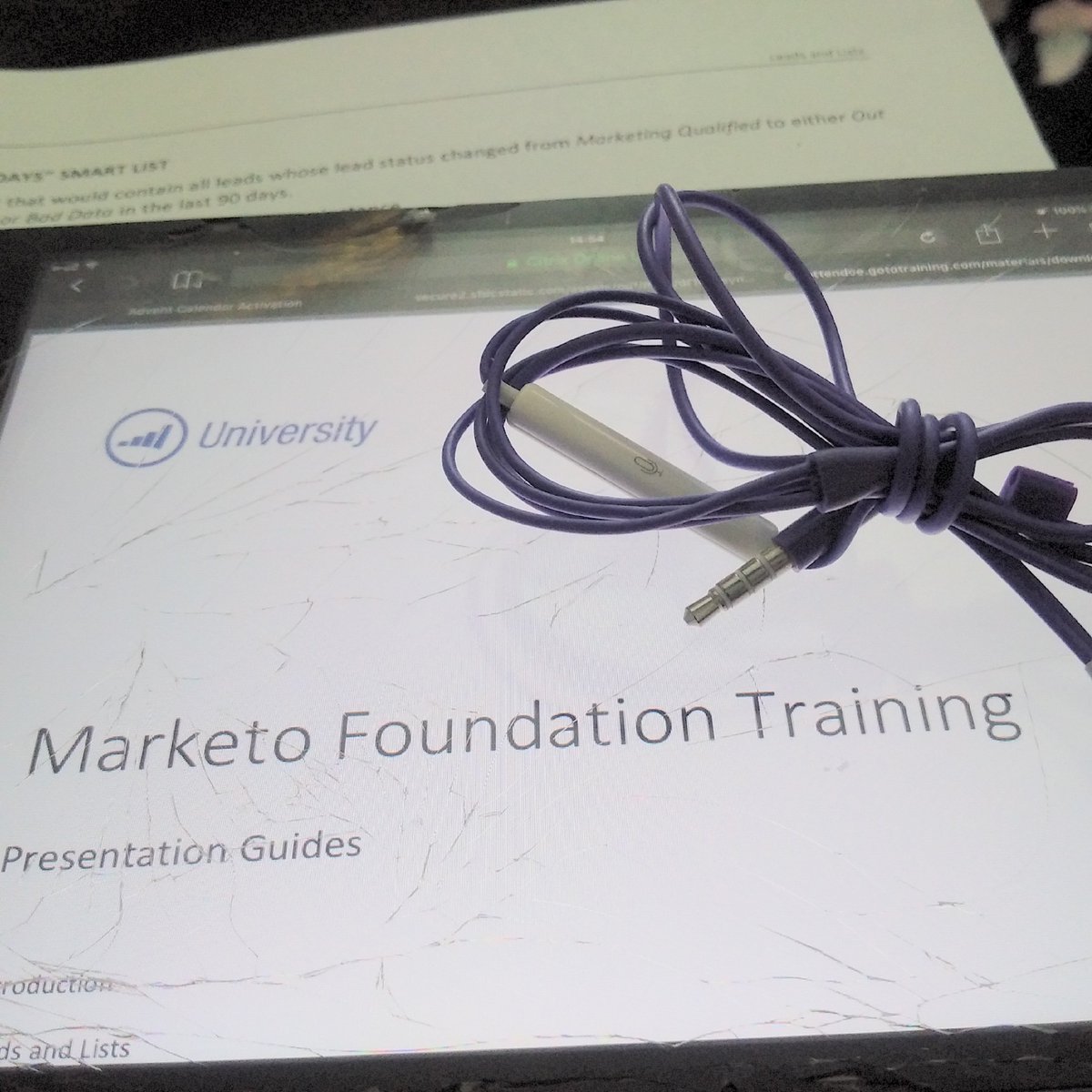 NewCommGlobal's tweet image. Appreciated @Marketo Foundation Training today, complete w/ #MarketoNation purple earbuds! #marketing #smartlists