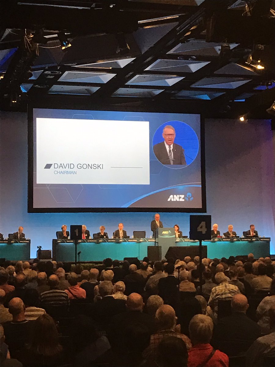 campbelljills's tweet photo. ANZ Chair David Gonski opens 2016 AGM in Melbourne. Event being webcast live on https://t.co/zbsj4gTPWy #anzbluenotes #anzagm #anz https://t.co/doKHBZ5bc4
