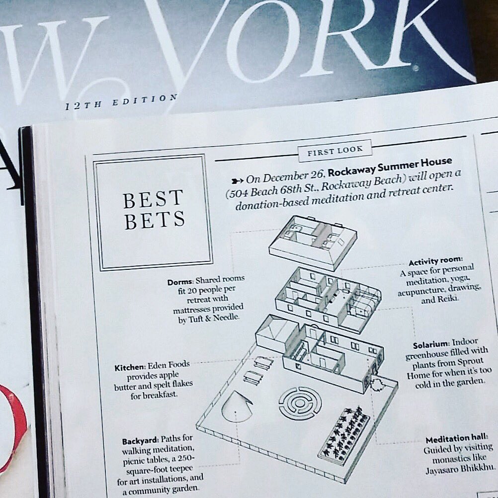 BuddhismNYC's tweet image. Thanks @NYMag for featuring our new meditation center, the @rockawaysummer house! Join us for FREE retreats: Rsvp@buddhistinsights.com