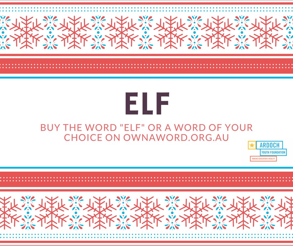 ownaword's tweet photo. Kids been your li'l helpers this year? Reward them by buying the word “Elf” for them. #12DaysofChristmas @Ardoch_YF https://t.co/2pZneMjmXZ https://t.co/RC4ANMkFBy