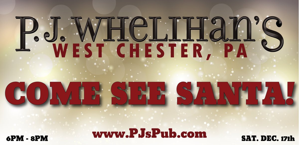 PJsPub's tweet photo. Don’t Miss #Santa at #PJsWestChester Sat. 12/16 6pm - BC Santa is always in his favorite #PJs #PJsDoesItBetter https://t.co/a7ovF78sw8