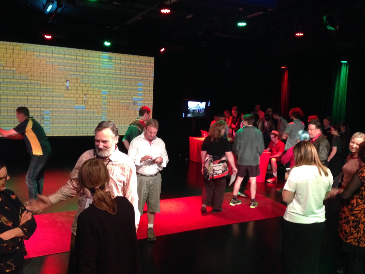 murcha's tweet image. Celebrating the GamesNET program with students involved in virtual, collaborative,  interactive video games creation #gamesed #ACMI @ACMI