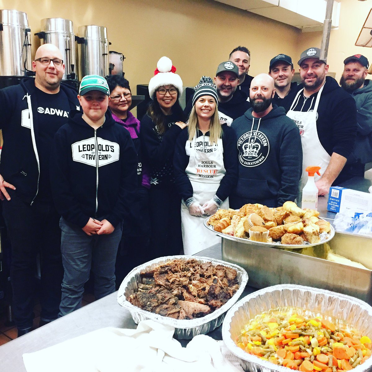 Vic's and Leo's teamed up to sponsor a roast beef dinner at Souls Harbour tonight and helped serve over 100 people! Giving back feels good!