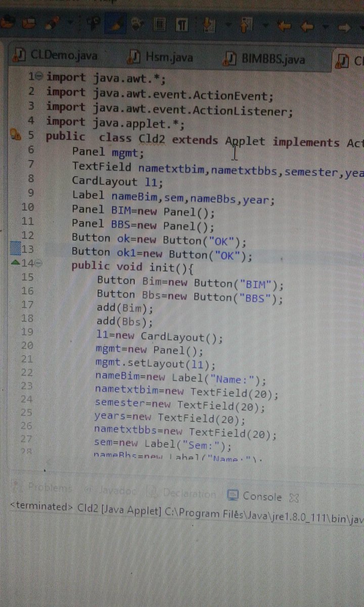SauravAdhikariS's tweet image. #JAVAAPPLET #FRAME @anish1257 @bishal955 @JavaBot_ @java #Java