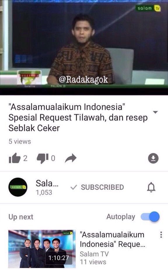 RadaKagok's tweet photo. @Salamtv_indo #SalamtvIndonesia Ghibah yaitu menggunjing atau membicarakan keburukan orang lain https://t.co/j37fst4D1A