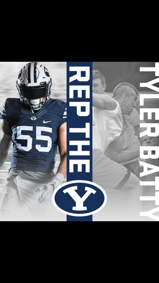 Tyler_Batty2's tweet photo. After much consideration, I have decided to play football for BYU. Thank you to everyone who has supported me throughout the process! https://t.co/HolHKcWmvw