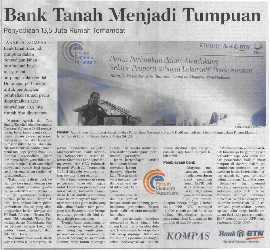 atr_bpn's tweet photo. Bank Tanah Menjadi Tumpuan
(Kompas, Hal 17, 15/12)
#BeritaATRBPN #BankTanah https://t.co/8enZM9lQD3