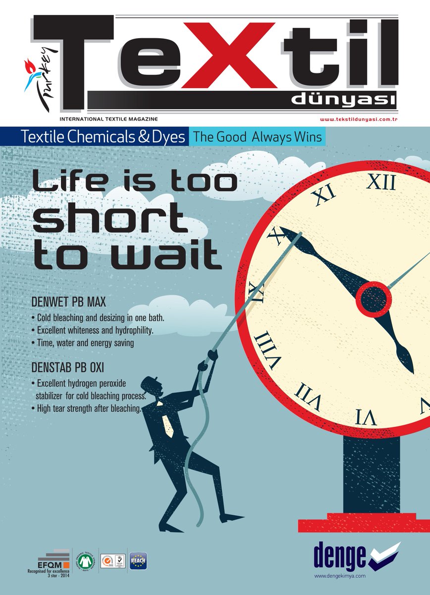 "#Hayat beklemek için çok kısa" diyenler için #zaman, #su ve #enerji tasarrufu sağlayan Denwet PB Max, Textil Dünyası #Aralık sayısında.