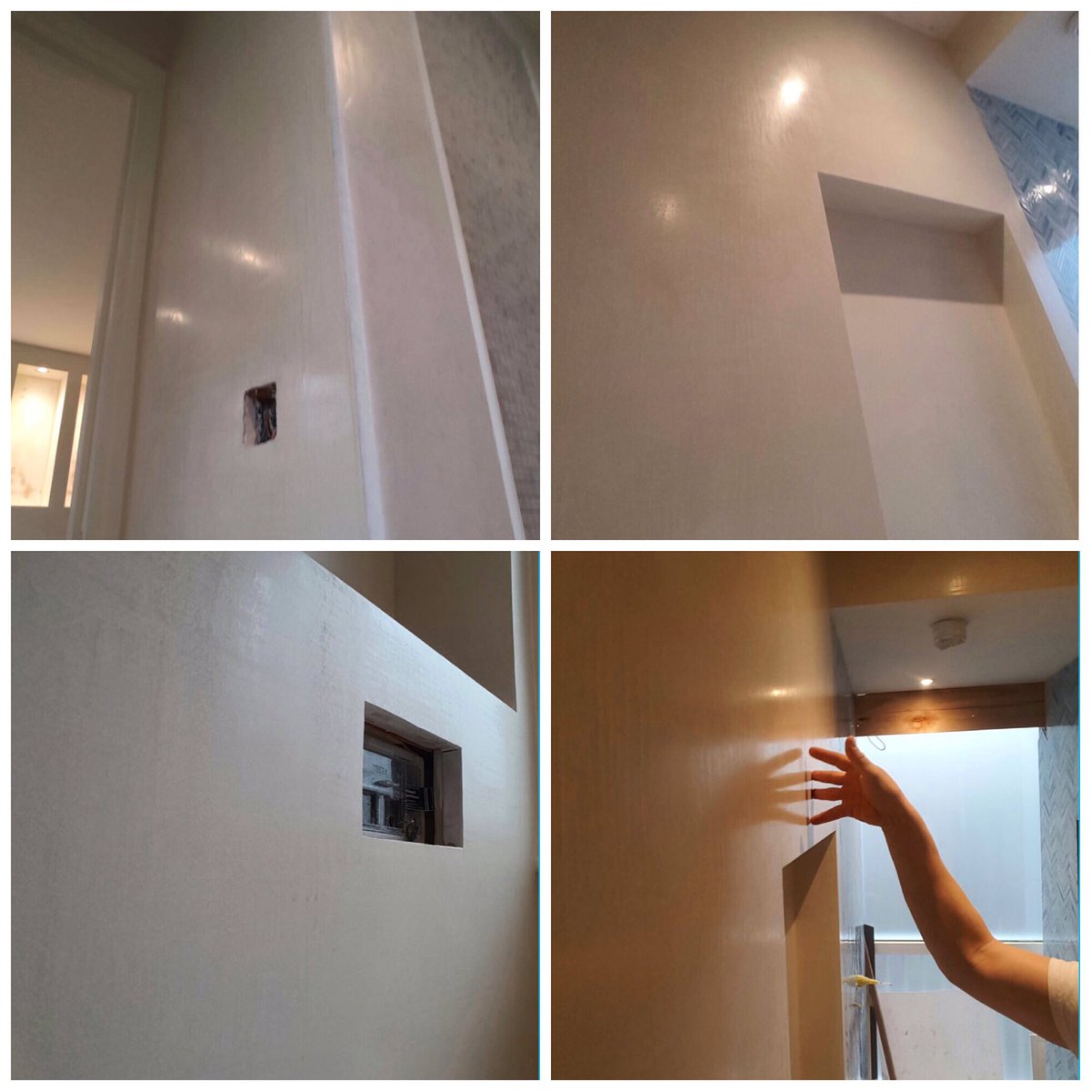 calfecrimmings's tweet photo. Final coats and waxes,bark finish to #bathroomwall #polishedplaster #luxurybathroom #interiordesign #bespokewall #italianplaster #interiors https://t.co/UD3qawfgmo