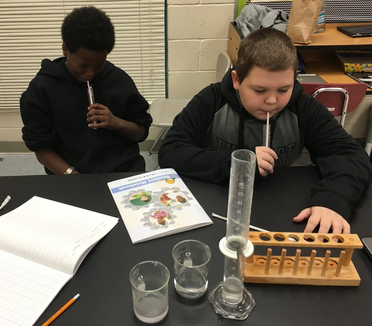 Doing some labs to check out different properties of matter 🔬